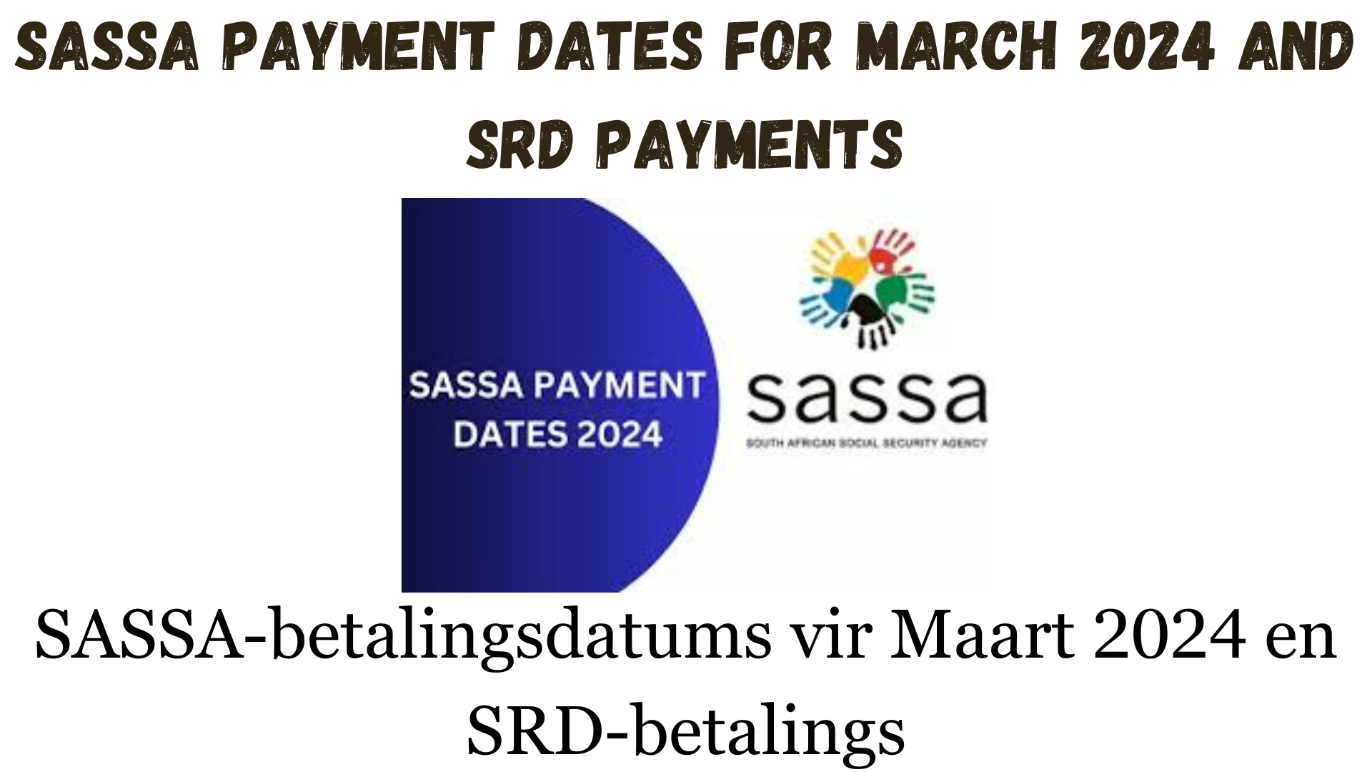 SASSA Payment Dates for March 2024