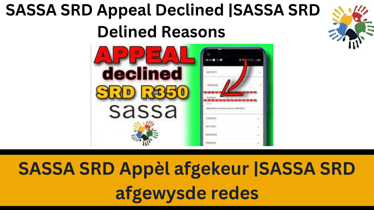 SASSA SRD Appeal Declined