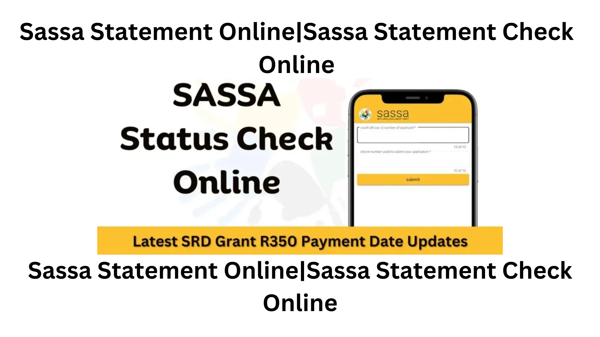 Sassa Statement Online