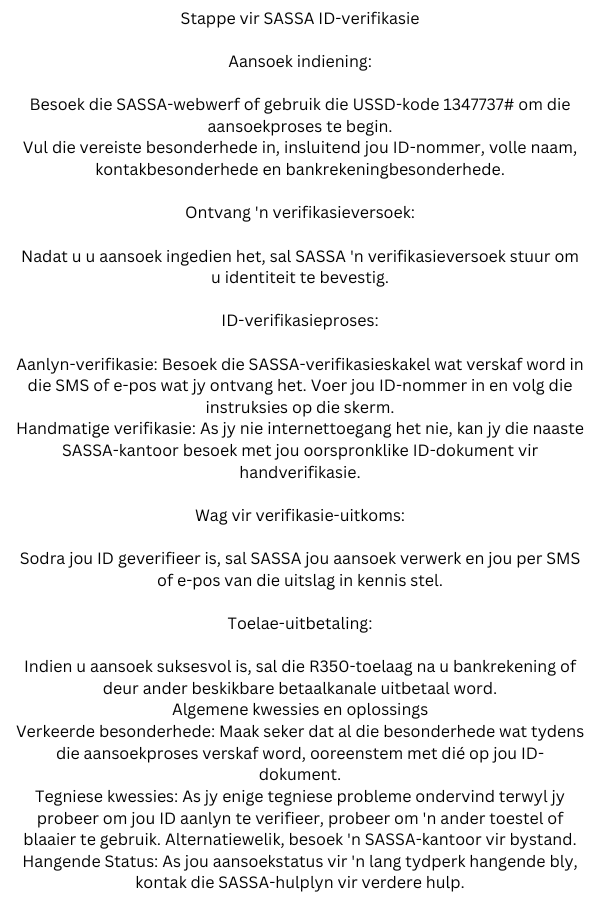 SASSA ID Verification 